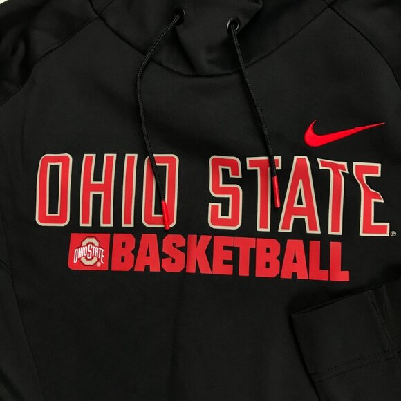Nike Ohio State Basketball Therma-Fit Men Large Black & Red Hoodie Pullover - Picture 5 of 10